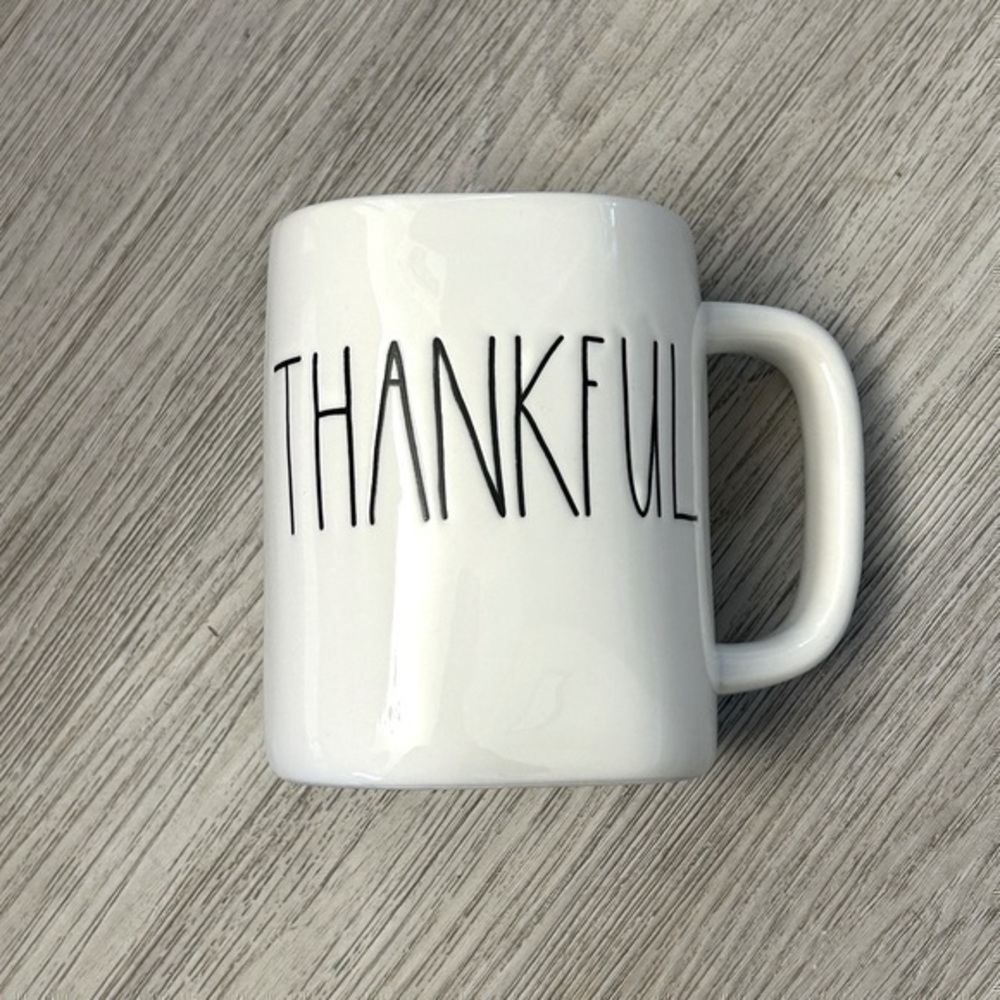 RAE DUNN ‘THANKFUL’ artisan collection coffee tea mug cup drinkware